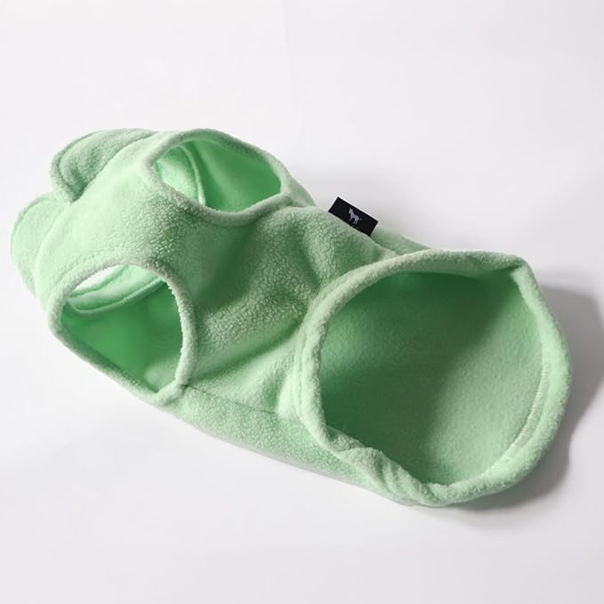 JACKO & CO - Fleece Vest Dog Sweater with Leash Ring - Soft, Warm & Lightweight Pullover Coat for Small & Medium Dogs, Puppies & Cats - Cozy Fall/Winter/Spring Pet Jacket (Mint Green, XL 17-25lbs)