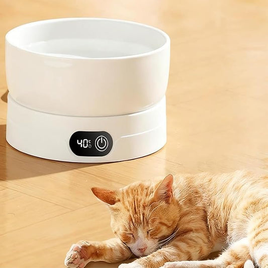 Heated Pet Water Bowl, Heated Bowl for Pets Adjustable Temperature Settings Heateds Dog Bowls Thermal Drinking Plate for Dogs Cats Small Animals Drinking Heaters