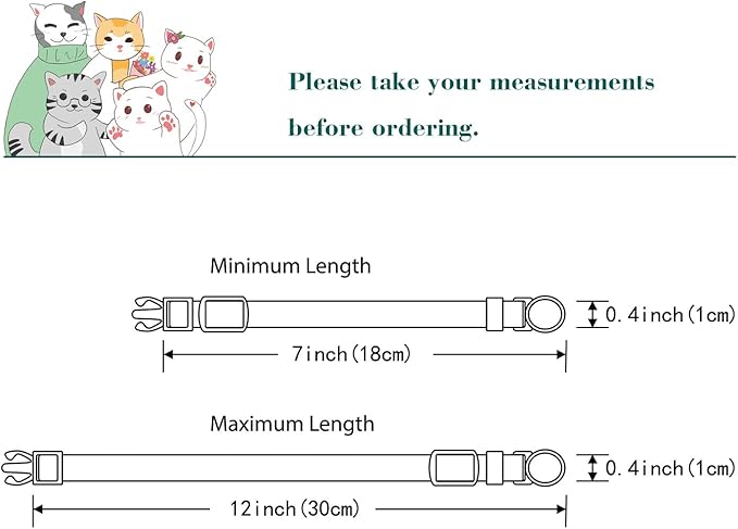 Yizepet Cat Collars, Breakaway Kitten Collar, Cute Kitty Collar, Pet Supplies Accessories