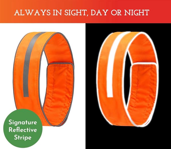 SPOT THE DOG! Reflective Dog Collar - Adjustable Pet Collars, Safe, Durable, Comfortable Dog Walking Accessories for Large Dog, Hunting Dog, Puppy, Lightweight Boy, Girl Dog Collars (Blaze Orange, L)