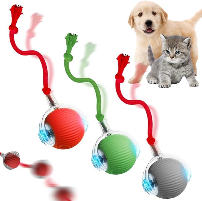 Interactive Cat Toy, 2025 New Cat Toy for Indoor Cats, Intelligent Rolling Ball Toys, Kitten Toys for Bored Indoor Cats/Dogs (mixedA,3pcs)