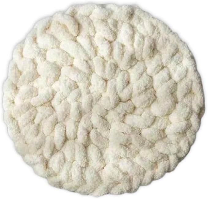 Cat Knitted Bed Mat, Extra-Soft Washable Warm Round Pads Cushions for Indoor Kittens, Cat Trees Towers, Perfect for Kneading and Sleeping (White,X-Large)