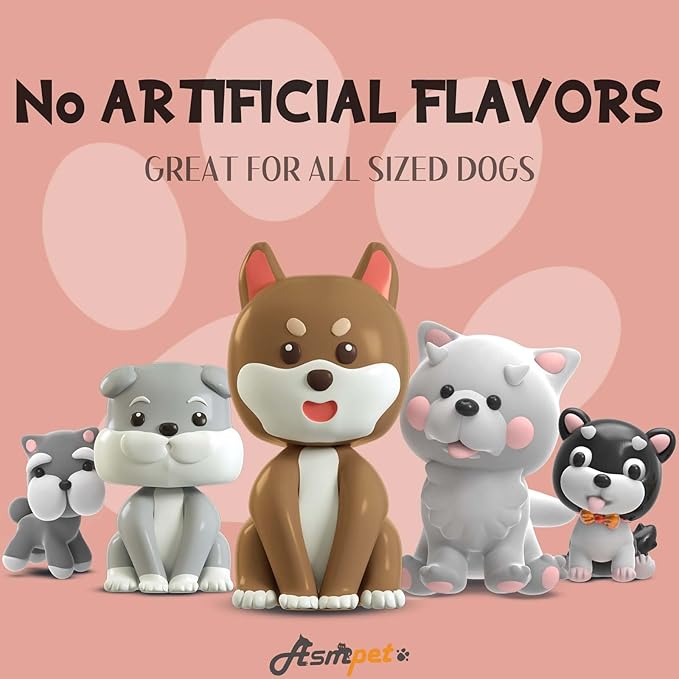 ASMPET Dog Treats Bones, Chicken Wrapped Rawhide Sweet Potato Sticks for Small Medium Large Dogs（6pcs）