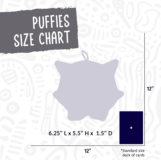 HuggleHounds HuggleTuff Plush Dog Toys - Dog Stuffed Animal Toy, Puppy Toys, Squeaky Dog Toy for Small & Medium Dogs, Durable Plush to Keep Them Busy - Puffies Woodland Friends (3 Count)