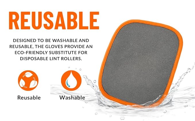 1 PC RivOcen Pet Hair Removal Brush Gloves, Electrostatic Reusable Cat Dog Hair Remover Grooming Glove Tool. Reusable Magic Brush Pet Hair Remover Tool for Carpet, Couch,Car Seat, Laundry.