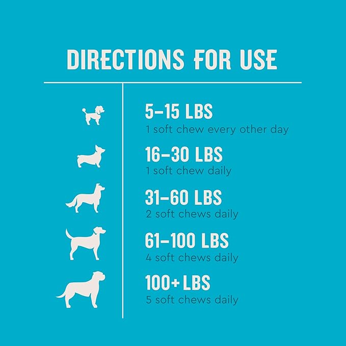 VetIQ Glucosamine Hip & Joint Supplement for Dogs, 60 Soft Chews, Joint Support Supplement with MSM and Krill, Dog Health Supplies Large & Small Breed, Chicken Flavored Chewables