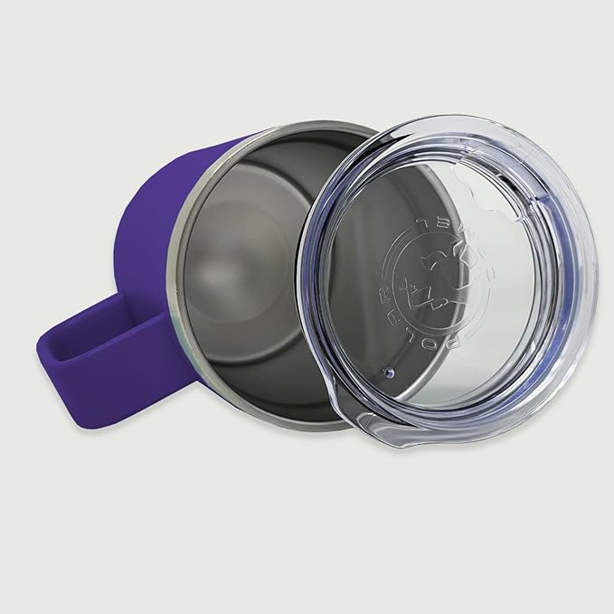 LaserGram 15oz Vacuum Insulated Coffee Mug, Chihuahua Dog, Personalized Engraving Included (Dark Purple)