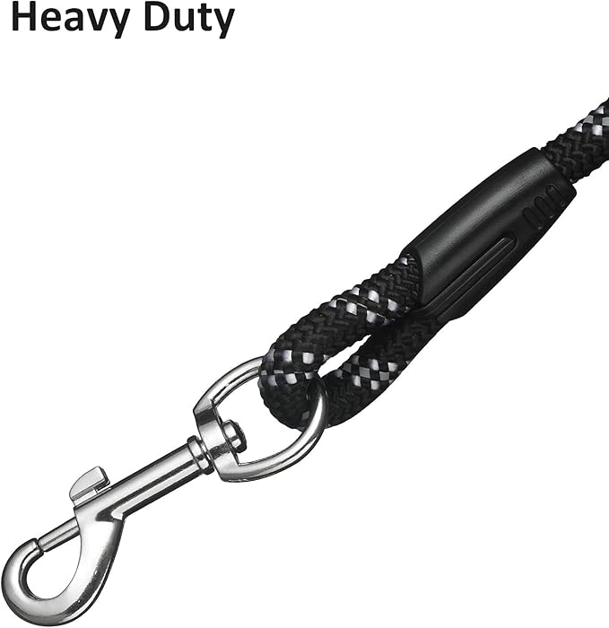 (2 Pack) Long Dog Leash for Dog Training 15FT/30FT/50FT, Dog Rope Check Cord with Reflective Thread for Large Medium Small Dogs, Dog Tie-Out Cable Lead for Hunting, Camping&Backyard