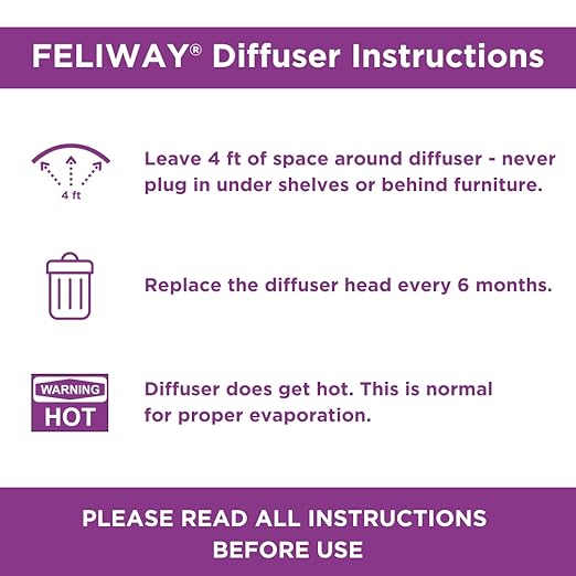 FELIWAY Classic 30 Day Cat Calming Plug In Pheromone Diffuser Starter Kit, 48ml - Helps Reduce Common Signs of Stress in Cats & Kittens, Enhanced Calming