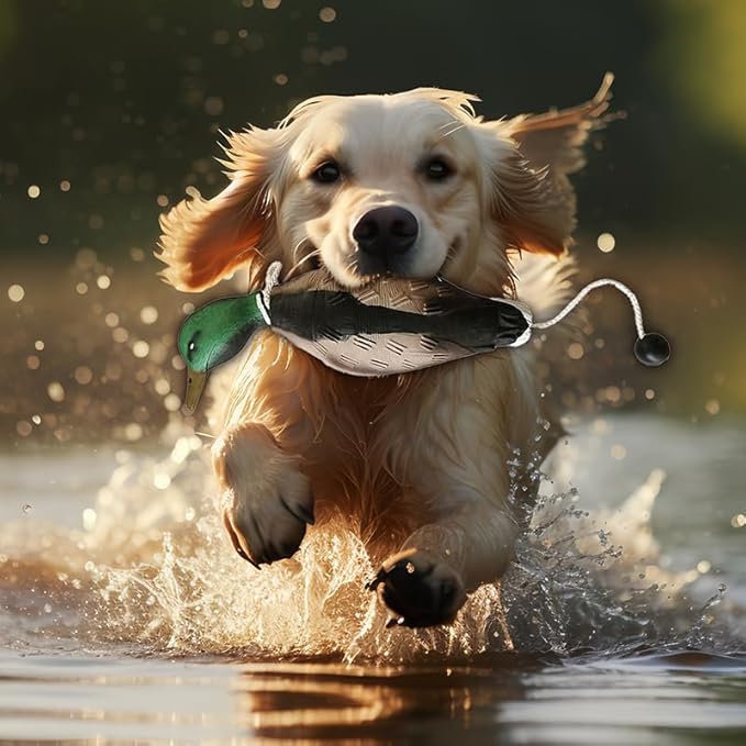 2 Pcs Foam Duck Dummy Bumper - Retriever Hunting Dog Training Toys for Waterfowl Recognition & Retrieval, Duck Decoys - Durable Puppy Dog Trainer