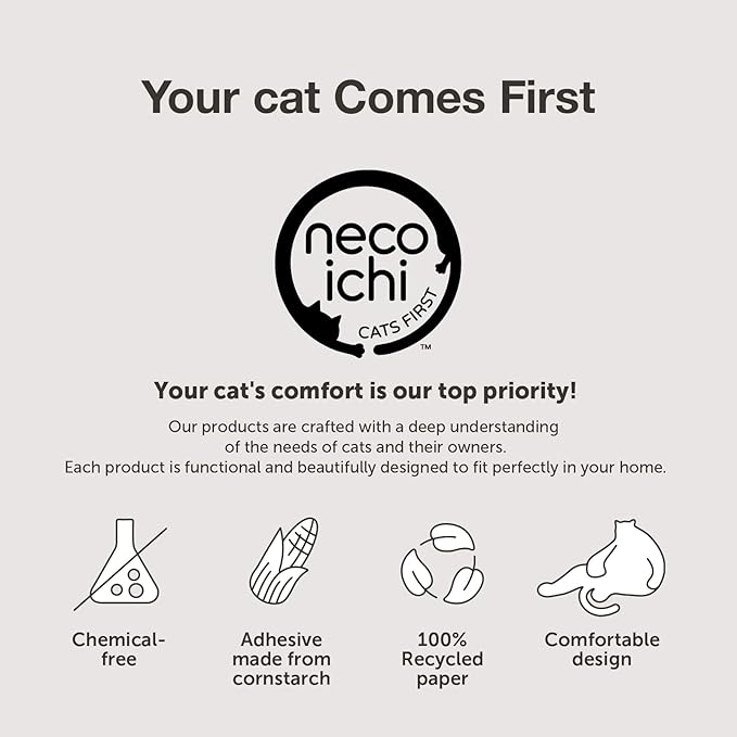 Necoichi Cardboard Cat Scratcher Bed for Indoor Cats - Cat Scratching Board (18" King, b.Dark Cherry Lounge)