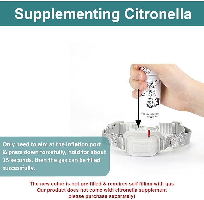 Citronella Dog Bark Collar [NO Spray Refill] Spray Dog Training Collar, Citronella Dog Barking Collars, Anti Barking Spray Collar for L/M/S Dogs