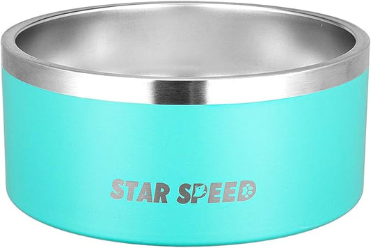 100oz Stainless Steel Dog Bowl. Dog Food Water Bowls with Non-Slip Rubber Bottom, Double Wall Dog Bowl for Small Medium Large Dogs, Dishwasher Safe