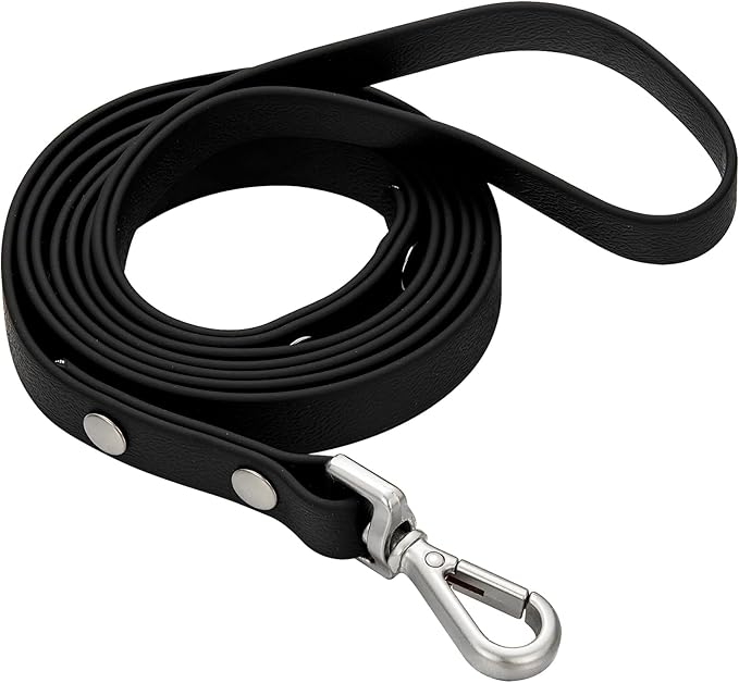 Waterproof Long Dog Training Leash 10ft Outdoor PVC Dog Leashes Great for Large Medium Small Dog Training Lead,Beach,Yard,Play,Camping(Black