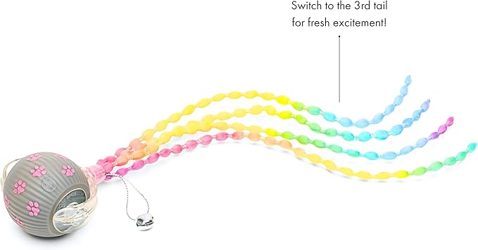 Interactive Cat Toys for Indoor Cats | Premium Quality with 3 Detachable Tails | Automatic Speed Modes with Real-Motion Movement | Rechargeable | Fun for Bored Adult Cats and Kittens