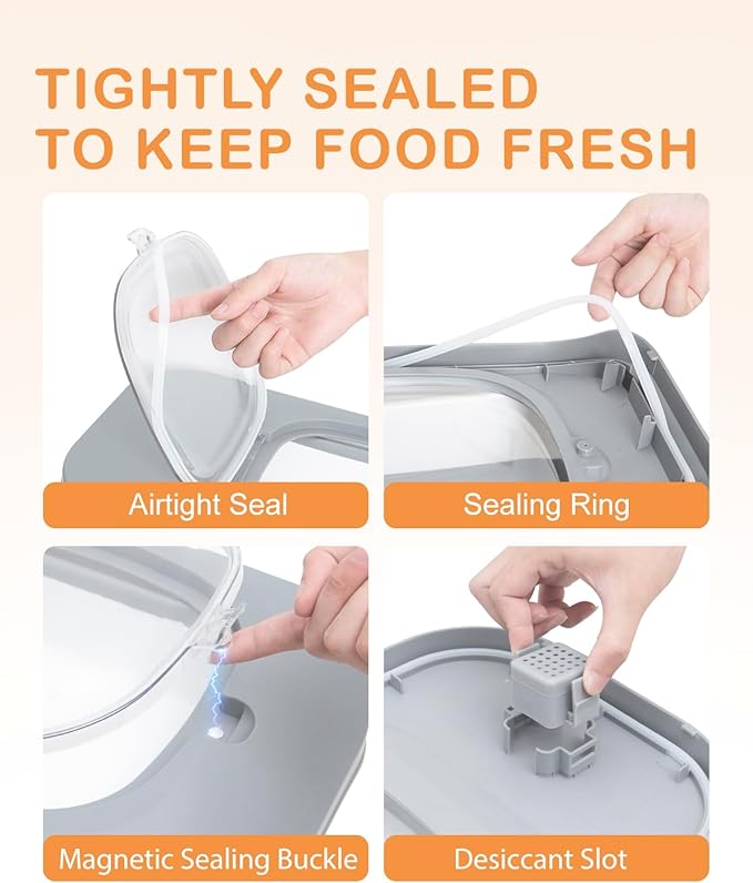 10-26 LBS Dog Food Storage Container,Collapsible Dog Food Containers with Airtight Lid,Pet Food Storage Container,Cat Food Storage Container with Scoops and Measuring Cups