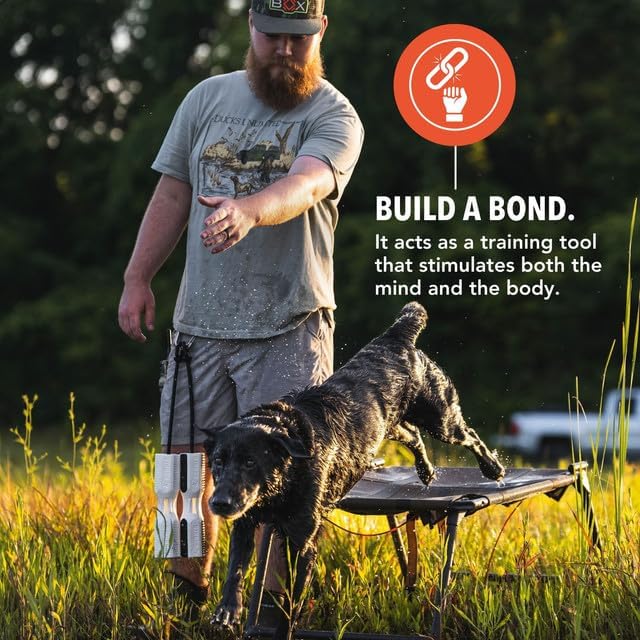 GUNNER Dog Training Bumper - Durable Retriever Dummy for Professional Training, Perfect for Water Activities, Hunting, and Outdoor Retrieval Practice, with Adjustable Rope for Easy Handling (White)