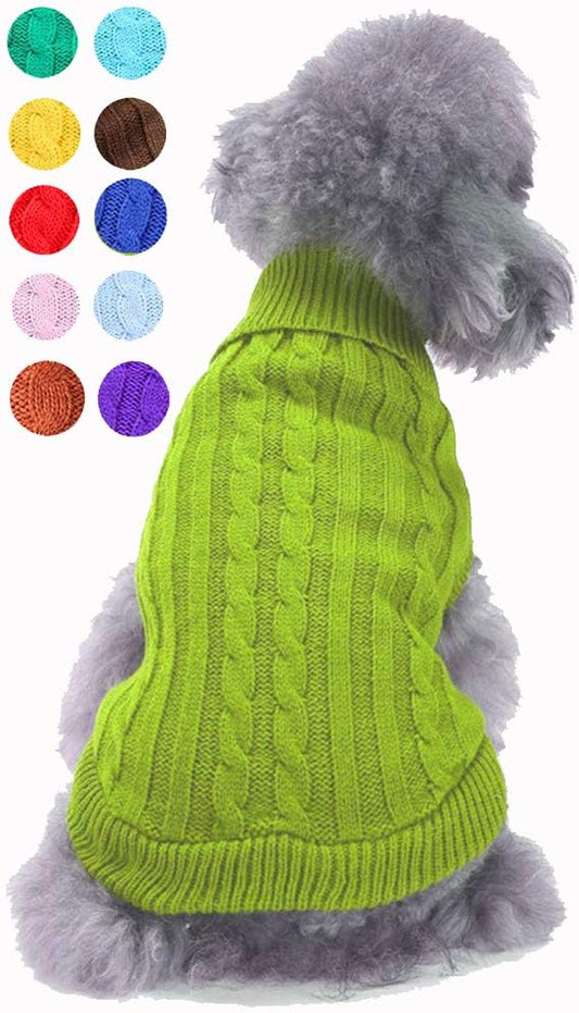 Dog Sweater, Warm Dog Sweaters for Small Dogs Medium Large Dogs, Cute Winter Classic Turtleneck Pet Sweater Cat Sweater Dog Clothes Coat Dog Christmas Sweaters for Girls Boys Dog Puppy Cat