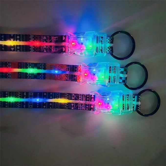Light Up Dog Collars,LED Dog Collar Rechargeable Waterproof,2-in-1 Buckle Type Glow Collar for Medium Large Dogs- XL(15-25 * 0.98 inch can be Crop)