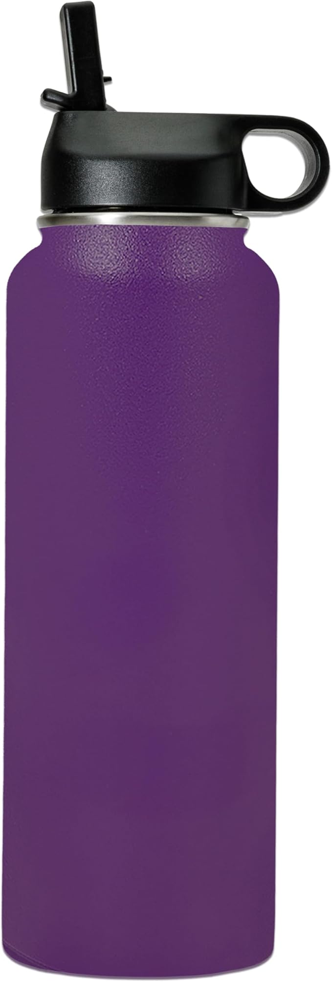 LaserGram Personalized Water Bottle, Dragon, Stainless Steel Double Wall Vacuum Insulated with Flip Top Straw, Custom Engraved Gift (40oz / 1180ml Dark Purple)