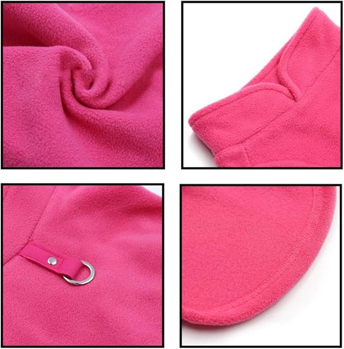 JACKO & CO - Fleece Vest Dog Sweater with Leash Ring - Soft, Warm & Lightweight Pullover Coat for Small & Medium Dogs, Puppies & Cats - Cozy Fall/Winter/Spring Pet Jacket (Pink, XS (2-4lbs))