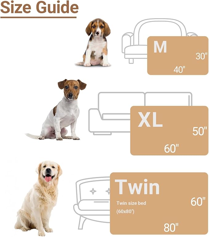 Waterproof Dog Blanket for Large Dogs - Reversible Washable Pet Blanket, Soft Sherpa Fleece Furniture Protector, Cat Throw Bed Couch, Navy, 60"x80"