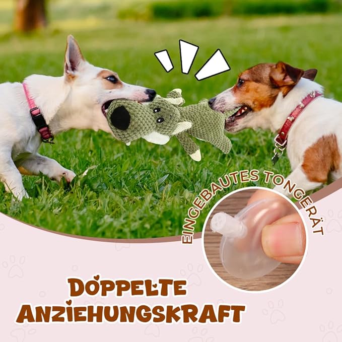 Indestructible Dog Toys,2025 New Dogs Plush Toy for Aggressive Chewers,Squeaky Durable Chew Toy for Indoor Pups Teething, Stuffed Toys for Small Medium Large Animals (A-Green)