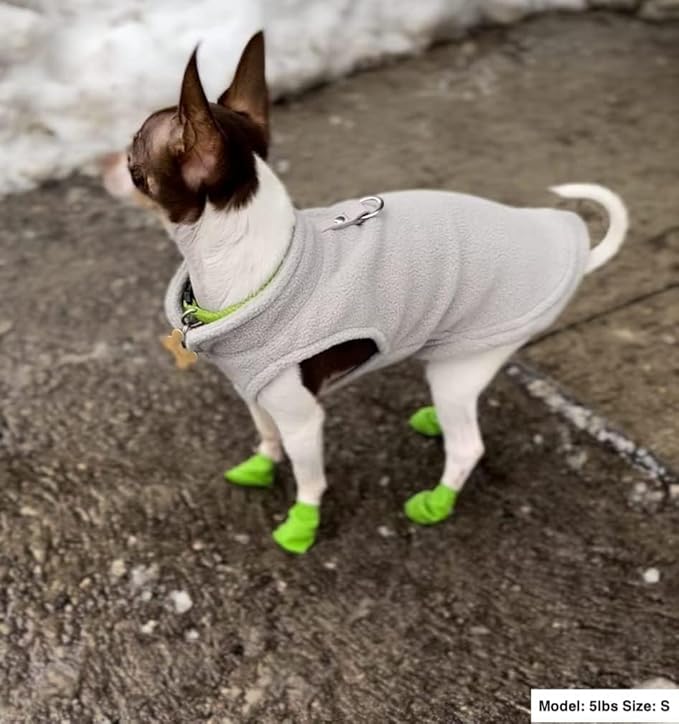 JACKO & CO - Fleece Vest Dog Sweater with Leash Ring - Soft, Warm & Lightweight Pullover Coat for Small & Medium Dogs, Puppies & Cats - Cozy Fall/Winter/Spring Pet Jacket (Grey, Small 4-6lbs)