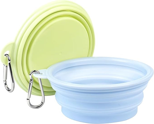 Collapsible Dog Water Bowls for Travel,Portable Dog Bowls with Hook 350ML 2 Packs,Outdoor Pet Feeding Bowls, Pet Essentials