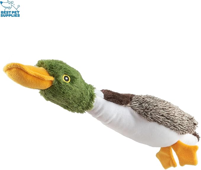 Best Pet Supplies Interactive Squeaky Dog Chew Toy, Ideal Dog Toys for Chewers, Small, Medium & Large Dogs, and Fetch Lovers - Duck (Mystery Box), Large
