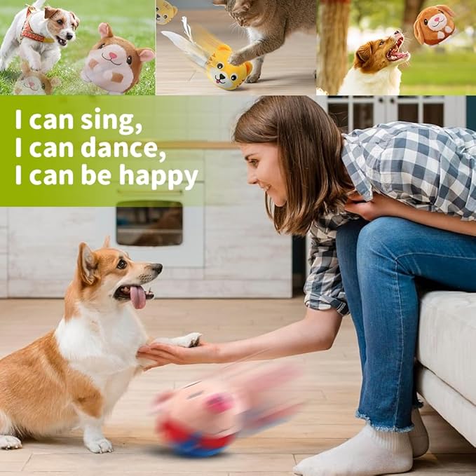 Dog Toys for Small Large Dogs,Puppy Toys to Keep Them Busy,Moving Interactive Squeaky Dog Toy,Active Moving Pet Plush Toy,Small Dog Toys (Duck)