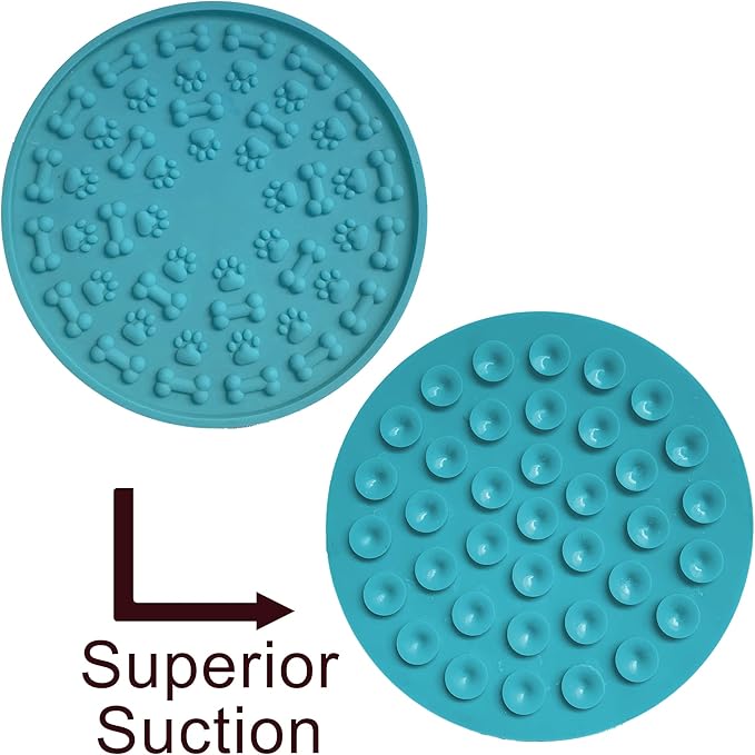 Jalousie Dog Puzzle Balls Cat Treat Dispensing Balls Non-Toxic Natural Rubber Pup Chew Toys for Puppy Pet Dog Teething Puzzle Playing Treat Dispenser Rope (3 Lick Mat + 1 Treat Ball)