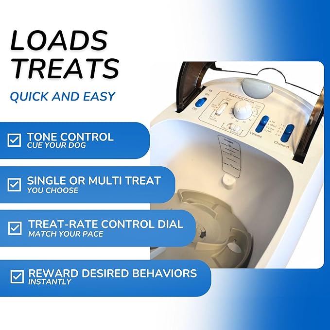 Treat&Train® - Remote Treat Dispensing Dog Training System, Positive Reinforcement, Calm Behavior, Distraction Avoidance (Treat&Train® Remote Dog Trainer with Carry Bag)