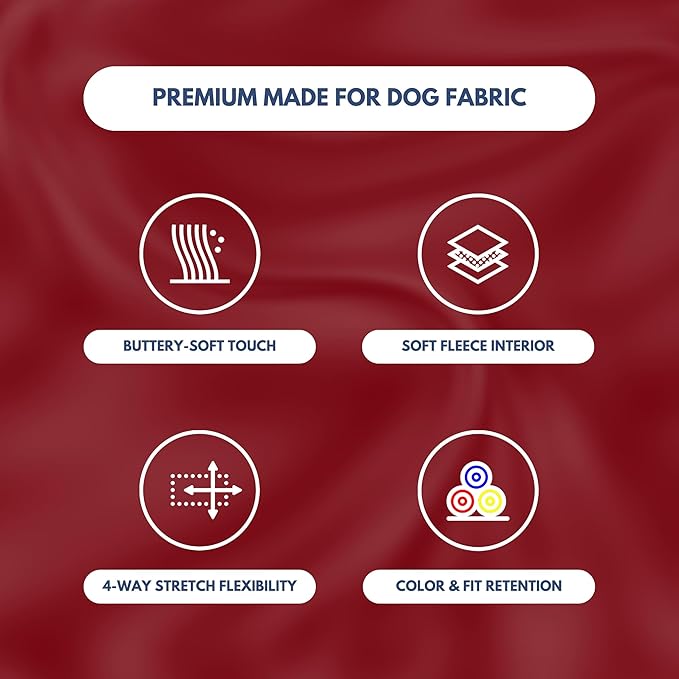 Spark Paws Dog Hoodie – Premium Dog Sweater for Small, Medium, and Large Dogs | Warm Outfits for French Bulldogs, Pitbull, Puppy, Winter Jacket Alternative - Burgundy - 3XL