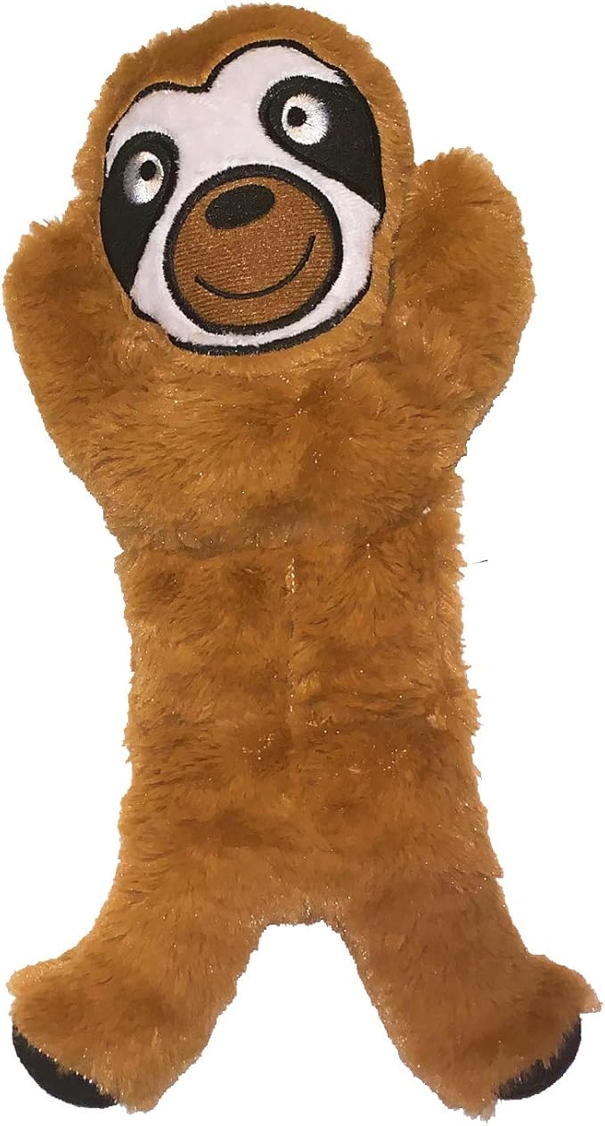 Jalousie 5 Pack 12'' Dog Toys Assortment - Plush Squeaky Toys for Medium to Large Breeds - Raccoon, Elk, Hippo, Fox, Sloth