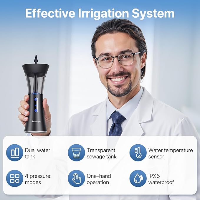 Ear Wax Removal, Upgraded Electric Ear Cleaner with Dual Water Tank, Ear Cleaning Kit with Water Temperature Sensor Effective & Safe Ear Wax Removal Kit, lPX6 Waterproof, 4 Pressure Modes, USB-C Cable