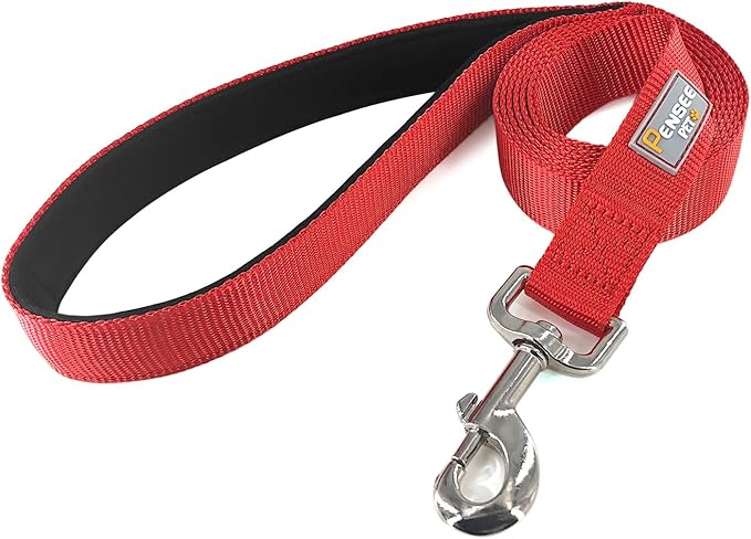 Basic Dog Leashes 6 FT Padded Handle Nylon Dogs Leashes for Small Dogs Red