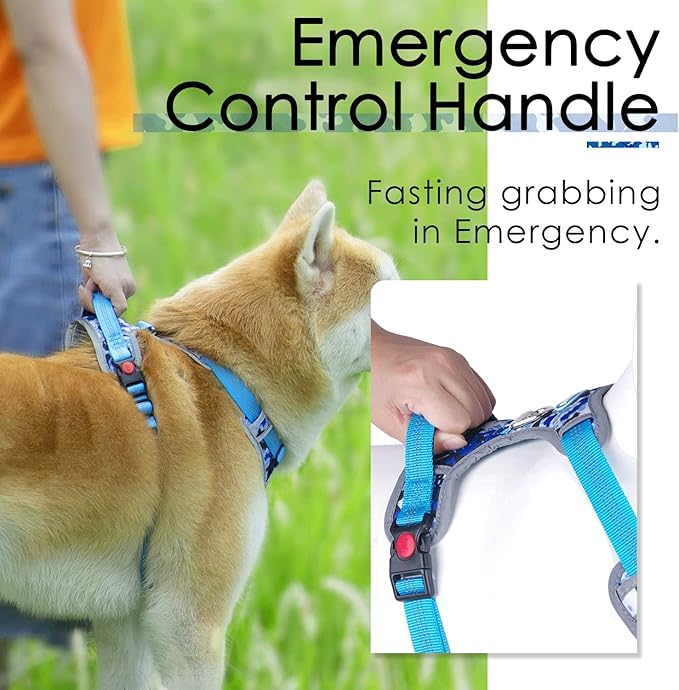 ThinkPet No Pull Harness Breathable Sport Vest with Handle-Dog Harnesses Reflective Adjustable for Medium Large Dogs