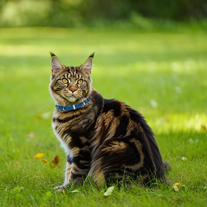 OOPSDOGGY Rolled Leather Dog Collar Reflective Roll Collars for Small Medium Large Dogs Puppy (Dark Blue, M, 12''- 15'')