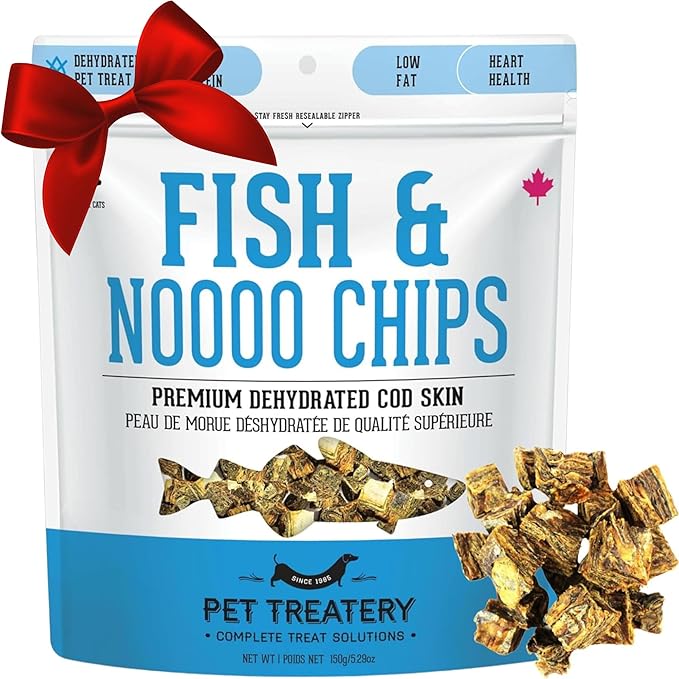 The Granville Island Pet Treatery Dehydrated Cod Skin for Dogs & Cats (5.3 oz, Pack of 1) - Dehydrated Single Ingredient Dog Treats - Natural Dog Treats, Grain Free