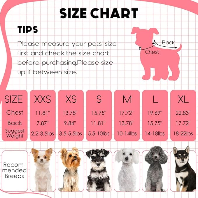 3 Pack Dog Sweaters for Small Dogs Girl Boy Winter Fleece Clothes Warm Soft Dog Sweatshirt Outfit for Dogs Cats Pet Apparel (Rose+Red+Pink, Large)