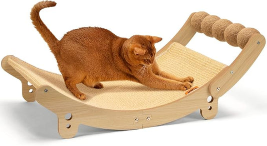 Cat Scratcher Sisal Cat Bed with Ball Toy Large Hammock Cat Scratchers for Indoor Cats Adults Scratching Board for Cat Scratch Pad Furniture Protector Lounger