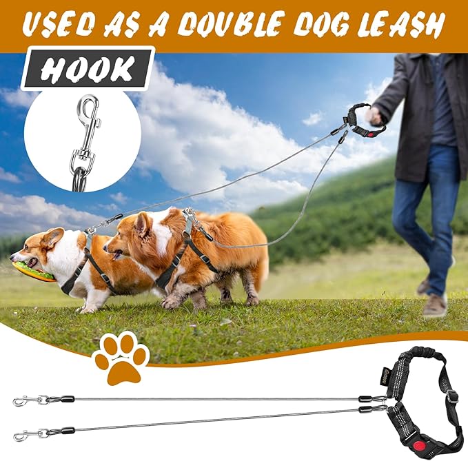 Dog Seat Belt for Car,Chew Proof Puppy Seatbelt,Heavy Duty Pet Leash for Medium & Large Chewer Dogs