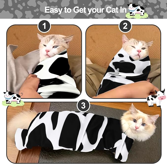 Mity rain Cat Grooming Supplies - Cat Wrap for Cutting Nails with Cat Nail Clipper, Cat Restraint for Nail Clipping to Anti-Runaway/Scratch/Bitten, Cat Swaddle Wrap for Calming & Holding Cat (XLarge)