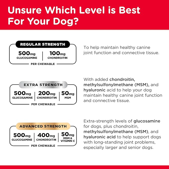 Nutri-Vet Hip & Joint Chewable Dog Supplements - Formulated with Glucosamine & Chondroitin for Dogs - 90 Count (Pack of 2)