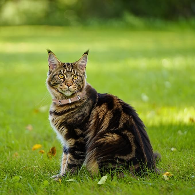 OOPSDOGGY Rolled Leather Dog Collar Reflective Roll Collars for Small Medium Large Dogs Puppy (Beige, S, 10''- 13'')