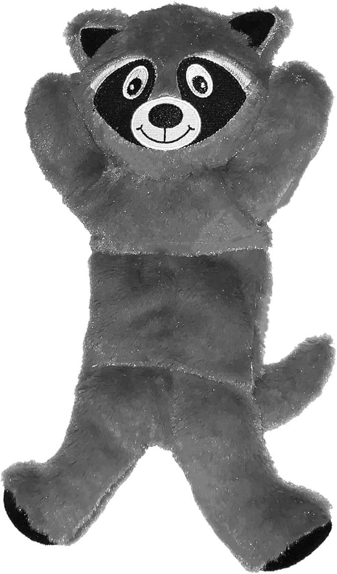 Jalousie 5 Pack 12'' Dog Toys Assortment - Plush Squeaky Toys for Medium to Large Breeds - Raccoon, Elk, Hippo, Fox, Sloth