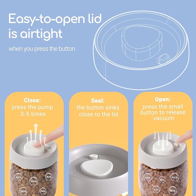 2 Pack 40oz/1.2L Airtight Dog Treat Jar | Personalized Pet Food Storage Container with Lids | Includes Chalkboard Labels, Alphabet Stickers & Pen for Customizing - for Dog & Cat Treats