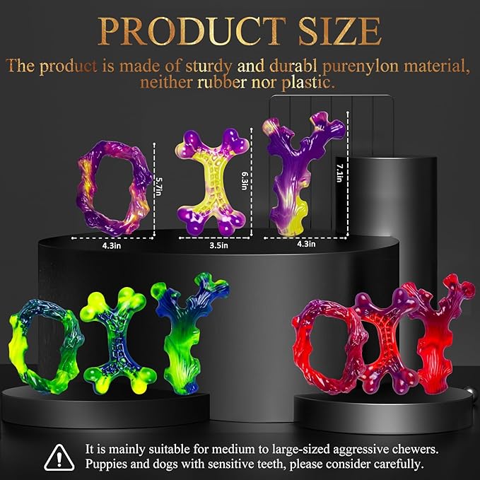 9-Pack Indestructible Dog Toys for Aggressive Chewers, Durable Chew Toys for Large Dogs, Dog Toy for Aggressive Chewer Large Breed, A Super Set for Happiness for All Dogs