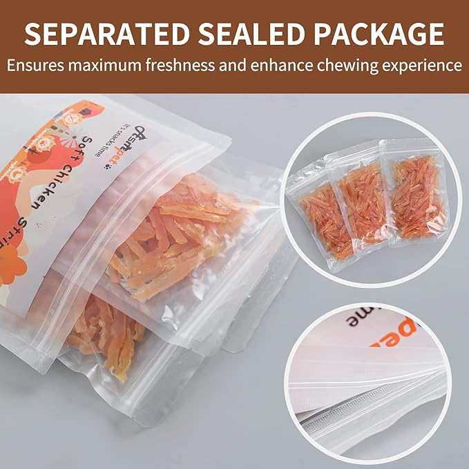 ASMPET Dog and Cat Treats, Chicken Strips, Grain Free Soft Chewy Training Rewards 10.6 OZ